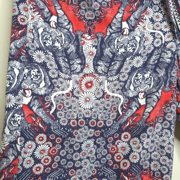 Anthropologie Florence Balducci Menagerie Flannel Sleep Pants Medium Floral - Picture 4 of 11